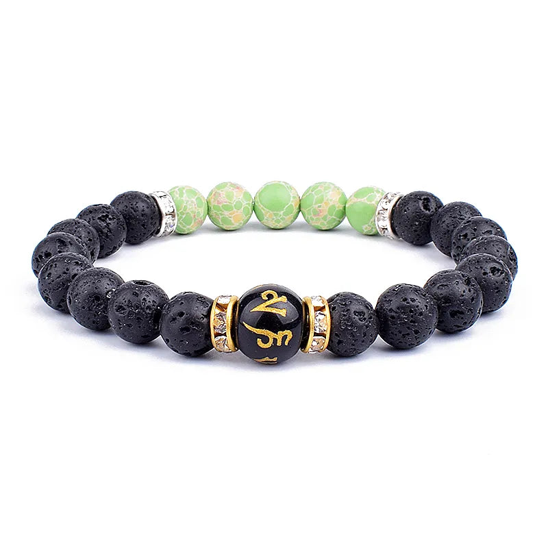 Serenity Stones: Natural Lava & Crystal Chakra Bracelets for Men & Women