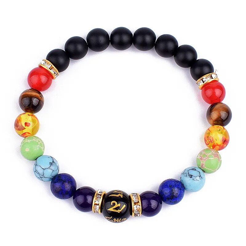 Serenity Stones: Natural Lava & Crystal Chakra Bracelets for Men & Women