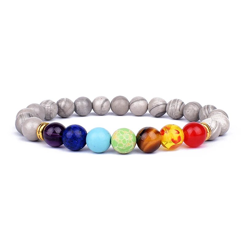 Serenity Stones: Natural Lava & Crystal Chakra Bracelets for Men & Women