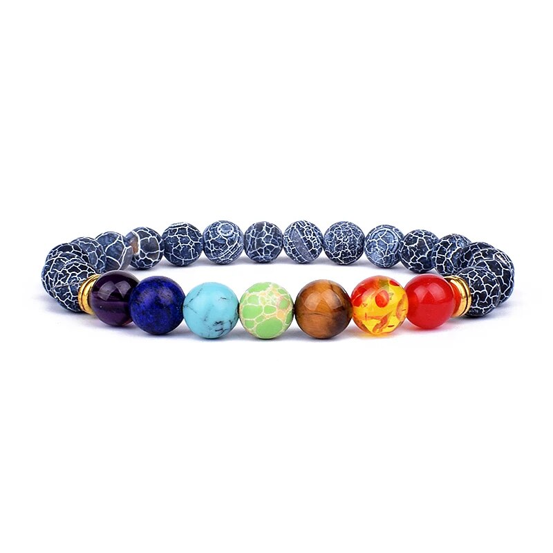 Serenity Stones: Natural Lava & Crystal Chakra Bracelets for Men & Women