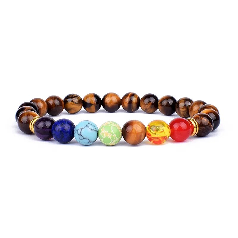 Serenity Stones: Natural Lava & Crystal Chakra Bracelets for Men & Women
