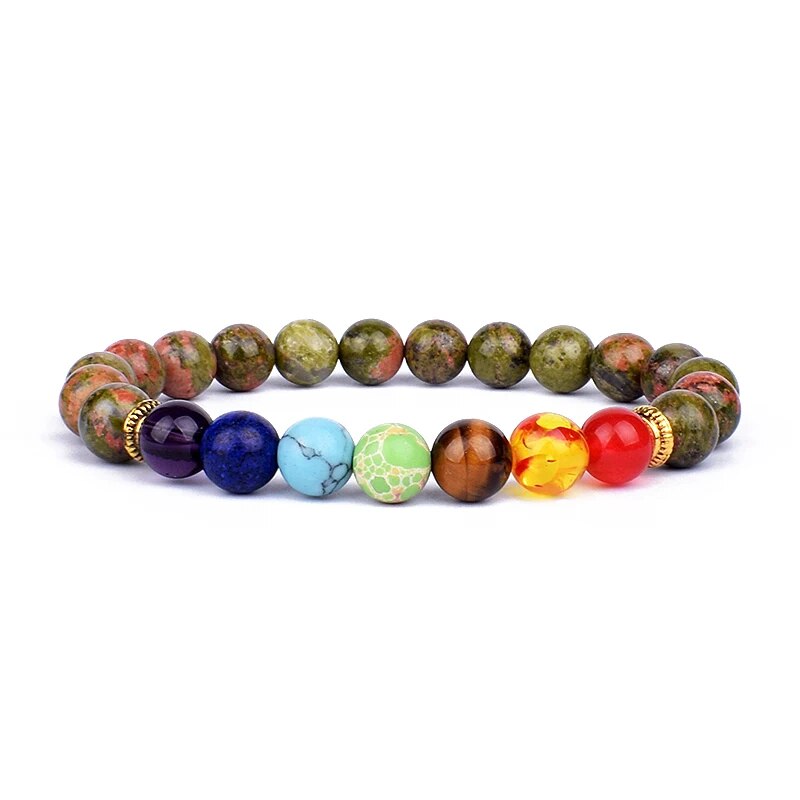 Serenity Stones: Natural Lava & Crystal Chakra Bracelets for Men & Women