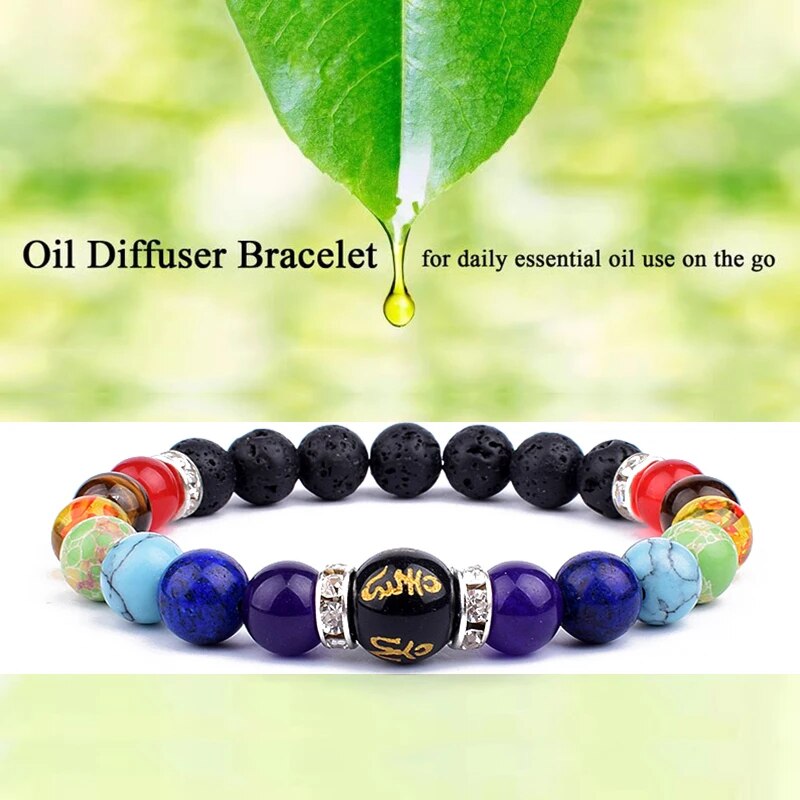 Serenity Stones: Natural Lava & Crystal Chakra Bracelets for Men & Women