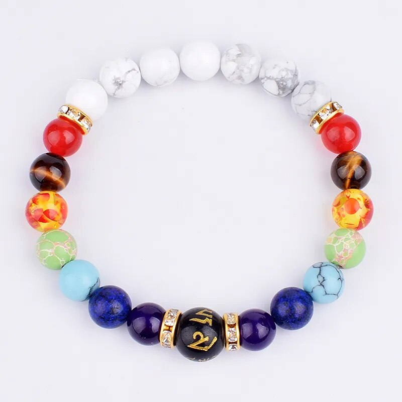 Serenity Stones: Natural Lava & Crystal Chakra Bracelets for Men & Women