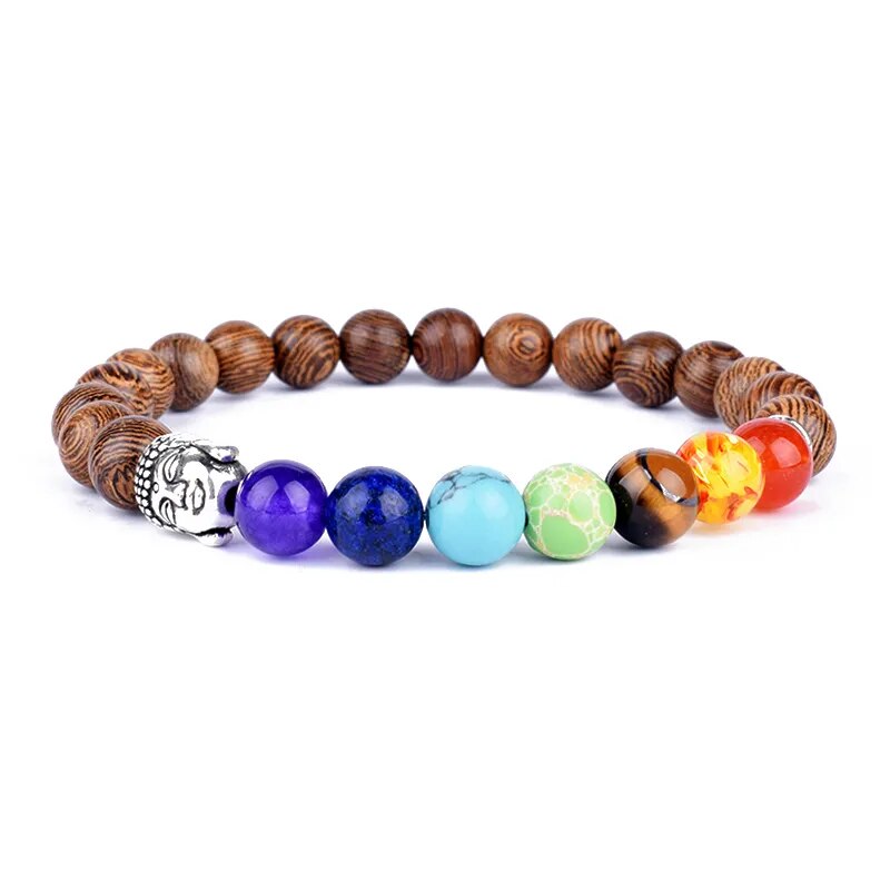 Serenity Stones: Natural Lava & Crystal Chakra Bracelets for Men & Women
