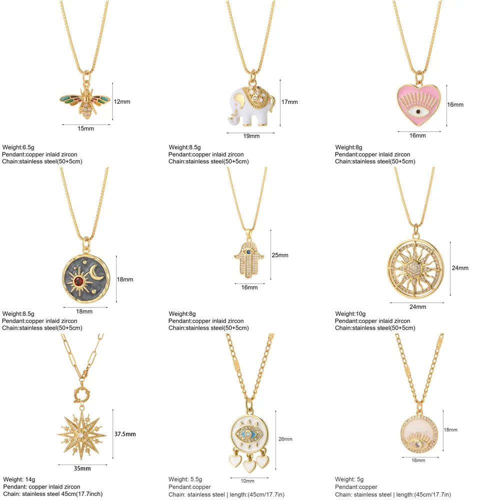 Mystic Medley: Gold-Plated Symbolic Heart Necklace