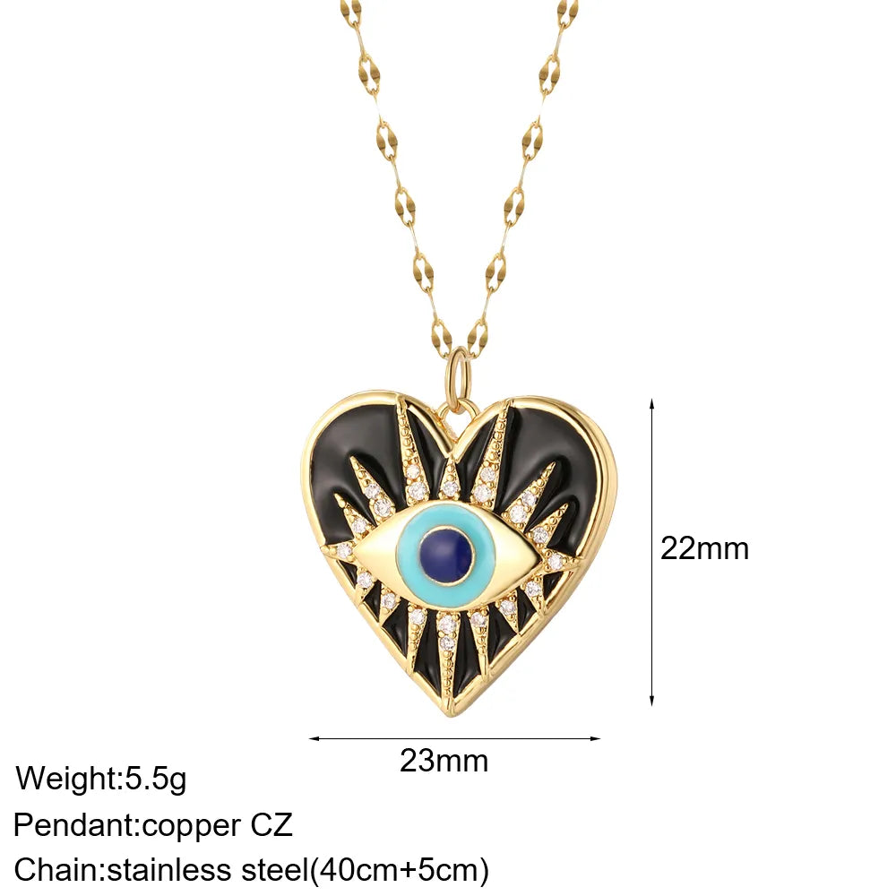 Mystic Medley: Gold-Plated Symbolic Heart Necklace