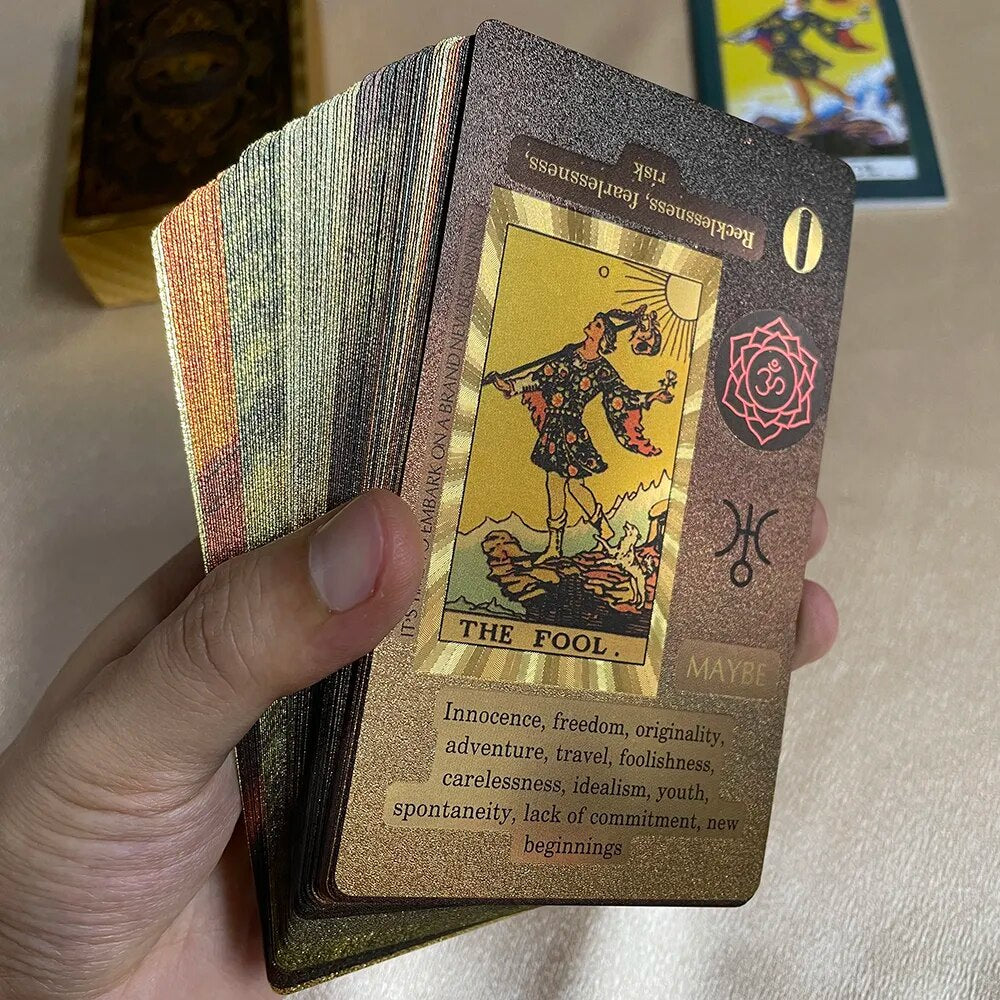 Mystic Oracle: Golden Tarot Deck
