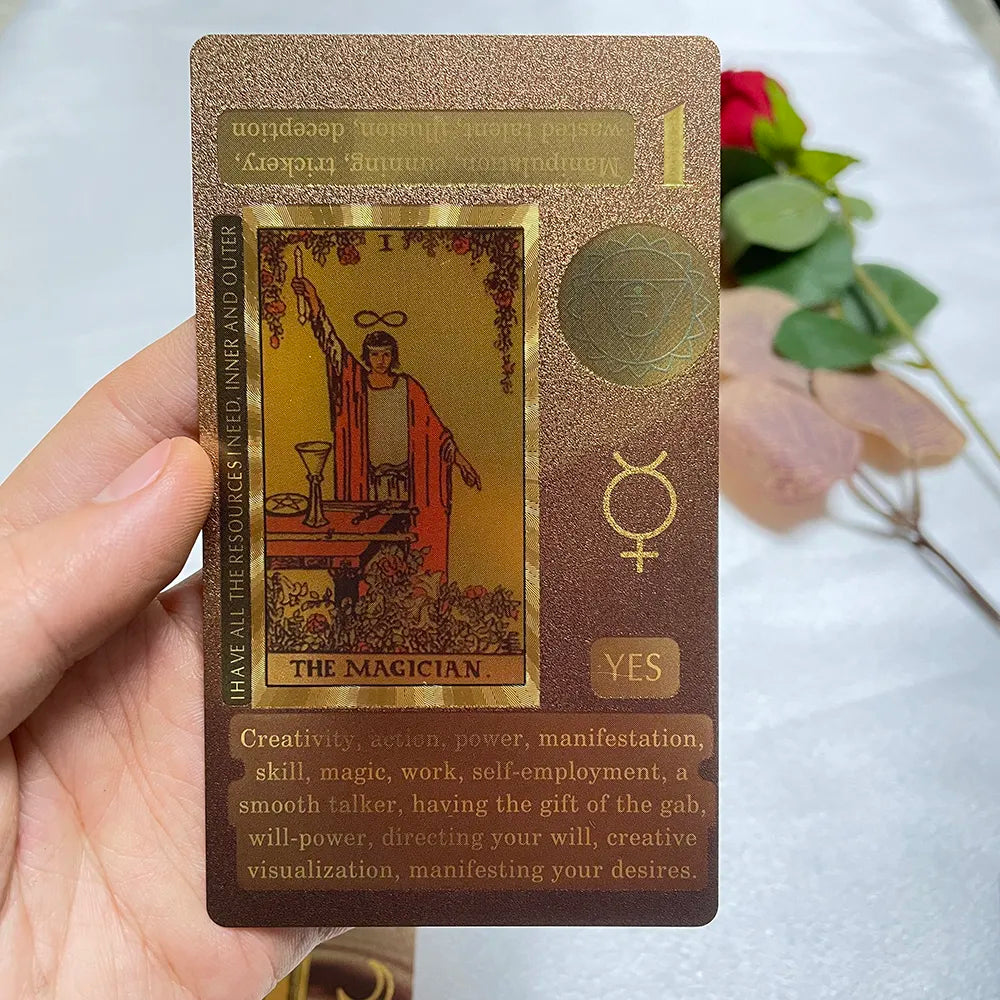 Mystic Oracle: Golden Tarot Deck